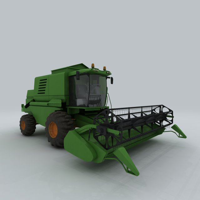vehicle - harvester 3D 模型 .c4d .max .obj .3ds .fbx .stl .blend 