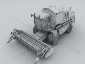 vehicle - harvester 3D 模型