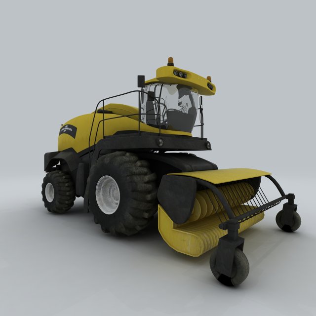 vehicle - harvester 03 3D Model .c4d .max .obj .3ds .fbx .stl .blend 