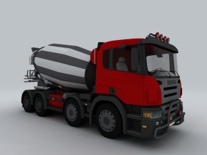 vehicle - mixer car 3D Model