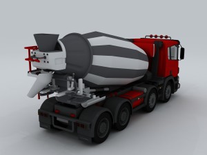 vehicle - mixer car 3D 模型