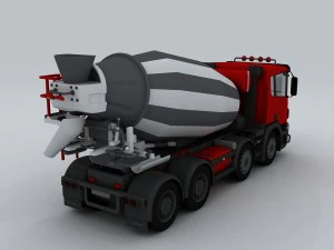 vehicle - mixer car 3D Model