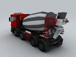 vehicle - mixer car 3D 模型