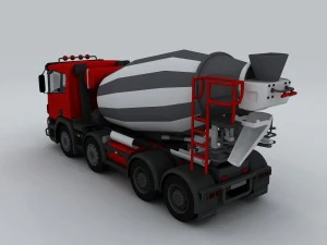 vehicle - mixer car 3D Model