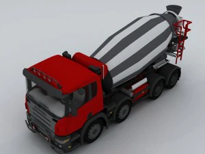 vehicle - mixer car 3D Model