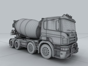 vehicle - mixer car 3D 模型