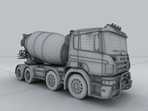 vehicle - mixer car 3D Model