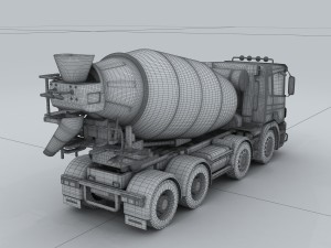 vehicle - mixer car 3D 模型