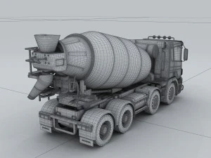 vehicle - mixer car 3D Model