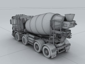 vehicle - mixer car 3D 模型