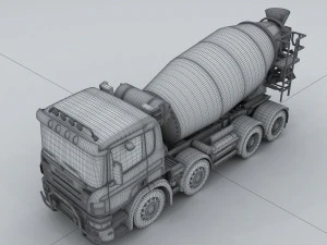 vehicle - mixer car 3D Model