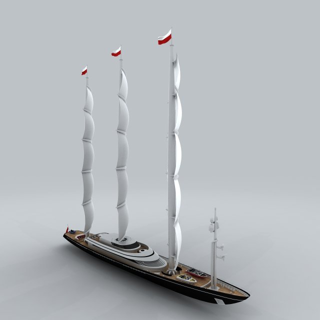 vehicle - sailing 08 3D Model .c4d .max .obj .3ds .fbx .stl .blend 