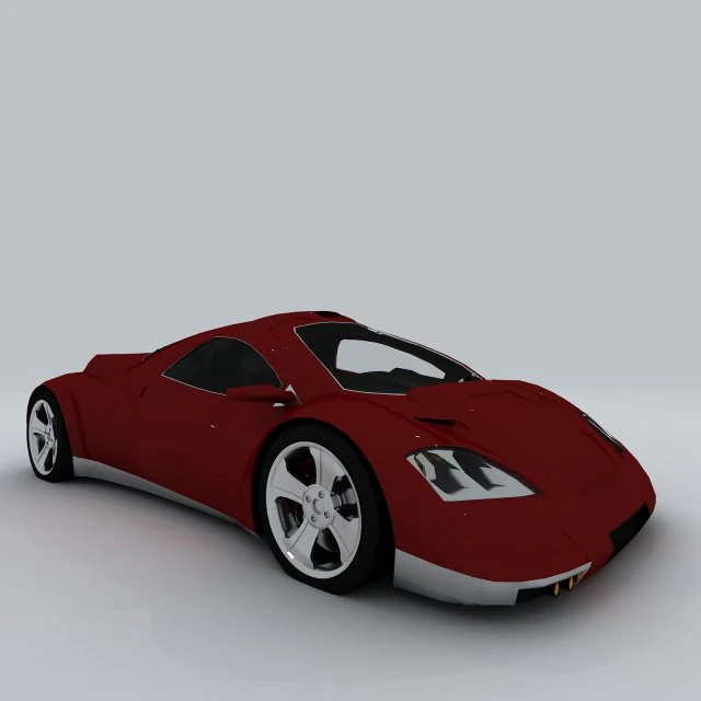 vehicle - supercar car 07 3D Model .c4d .max .obj .3ds .fbx .stl .blend