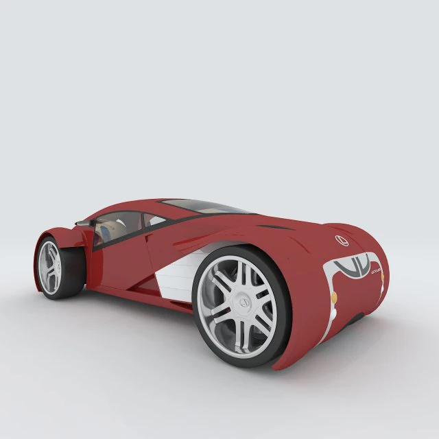 vehicle - supercar car 18 3D Model .c4d .max .obj .3ds .fbx .stl .blend 
