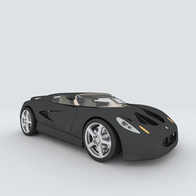 vehicle - supercar car 23 3D Модель .c4d .max .obj .3ds .fbx .stl .blend 
