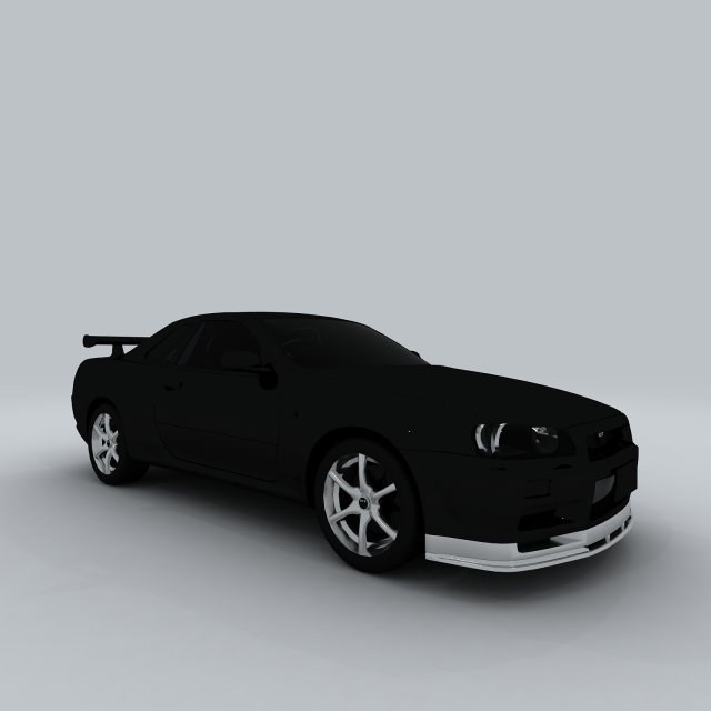 vehicle - supercar car 54 3D Model .c4d .max .obj .3ds .fbx .stl .blend 