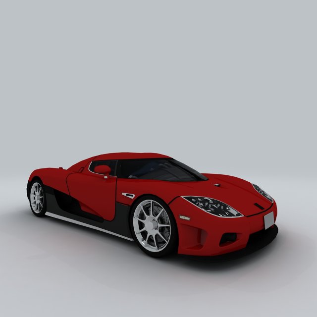 vehicle - supercar car 57 3D Model .c4d .max .obj .3ds .fbx .stl .blend
