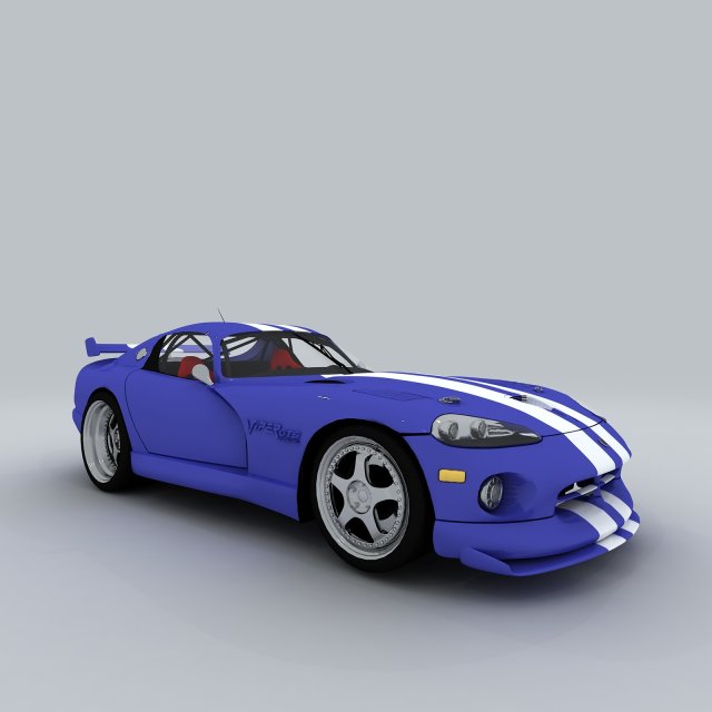 vehicle - supercar car 83 3D Model .c4d .max .obj .3ds .fbx .stl .blend 