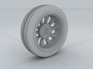 vehicle - tire wheel 3D 모델