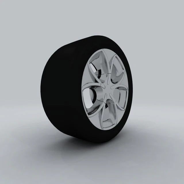 vehicle - tire wheel 02 3D Model .c4d .max .obj .3ds .fbx .stl .blend