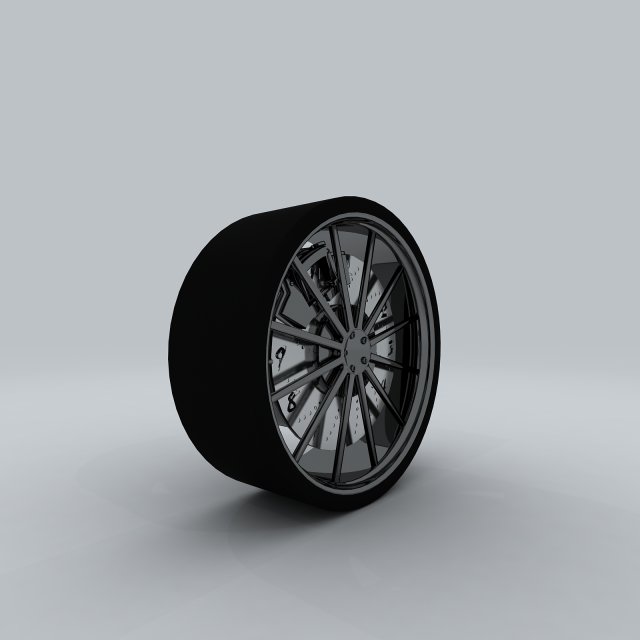 vehicle - tire wheel 03 3D Model .c4d .max .obj .3ds .fbx .stl .blend 