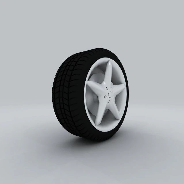 vehicle - tire wheel 06 3D Model .c4d .max .obj .3ds .fbx .stl .blend