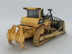 vehicle bulldozer 2 3D Model