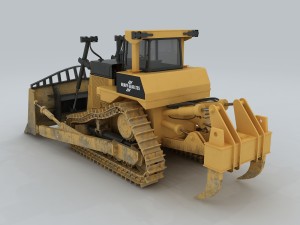 vehicle bulldozer 2 3D Model