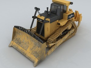 vehicle bulldozer 2 3D Model