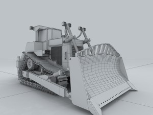 vehicle bulldozer 2 3D Model