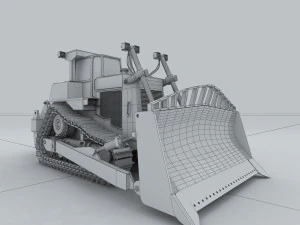 vehicle bulldozer 2 3D Model