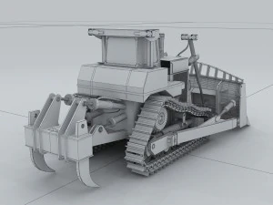 vehicle bulldozer 2 3D Model