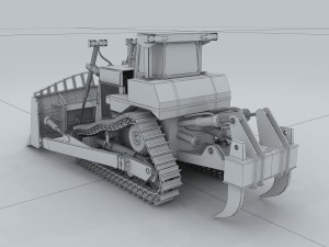 vehicle bulldozer 2 3D Model