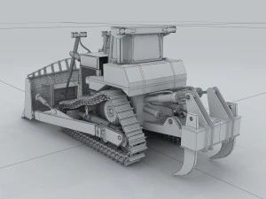 vehicle bulldozer 2 3D Model