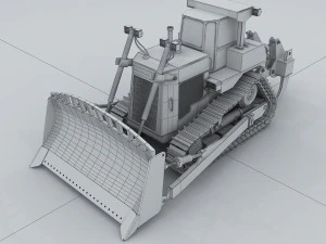 vehicle bulldozer 2 3D Model