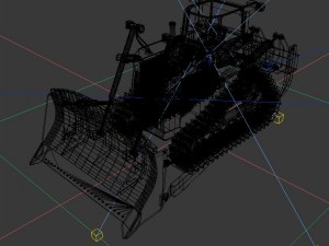 vehicle bulldozer 2 3D Model