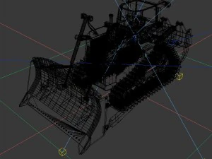 vehicle bulldozer 2 3D Model