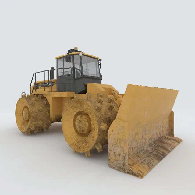 vehicle bulldozer 3 3D Model .c4d .max .obj .3ds .fbx .stl .blend 