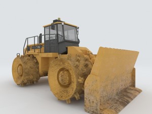 vehicle bulldozer 3 3D Model