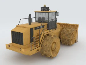 vehicle bulldozer 3 3D Model