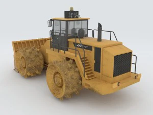 vehicle bulldozer 3 3D Model