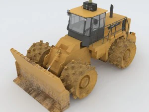 vehicle bulldozer 3 3D Model