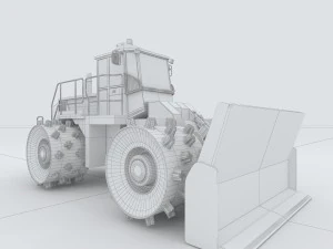 vehicle bulldozer 3 3D Model