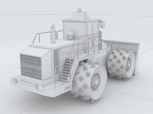 vehicle bulldozer 3 3D Model