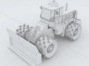 vehicle bulldozer 3 3D Model