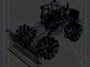 vehicle bulldozer 3 3D Model