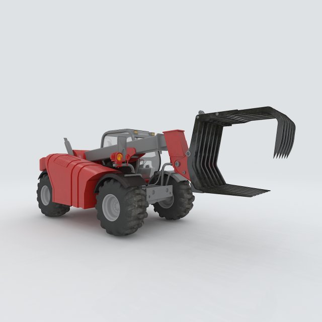 vehicle caught straw machine 3D Модель .c4d .max .obj .3ds .fbx .stl .blend