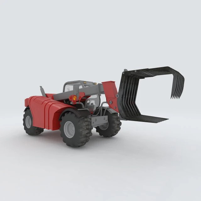 vehicle caught straw machine 3D Model .c4d .max .obj .3ds .fbx .stl .blend 