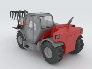 vehicle caught straw machine 3D Модель