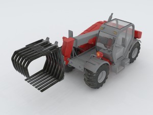 vehicle caught straw machine 3D Модель